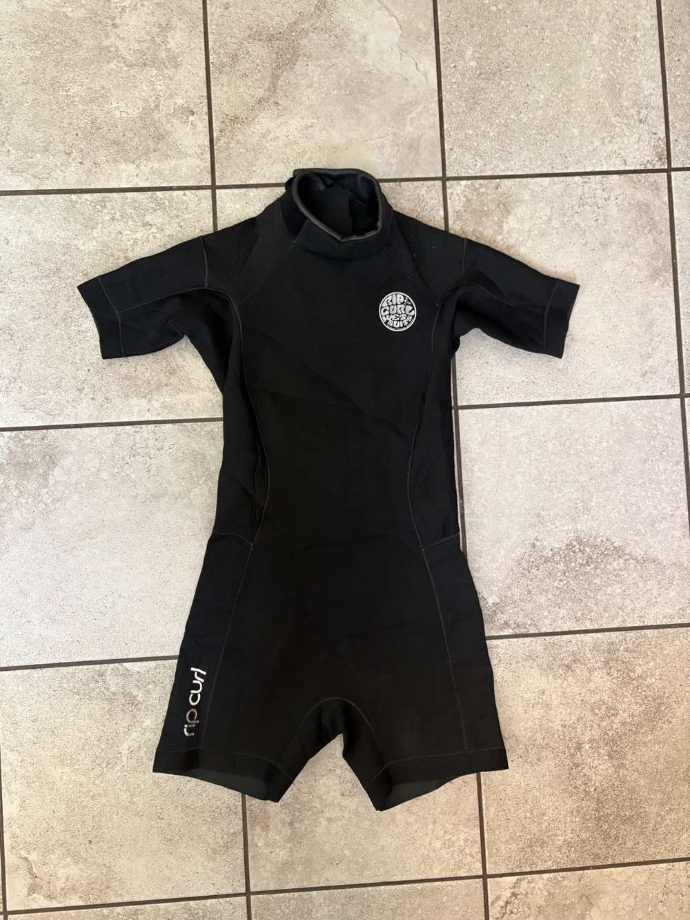 Rip Curl Women’s Small Dawn Patrol 2/2mm Short Sleeve Springsuit Wetsuit Black